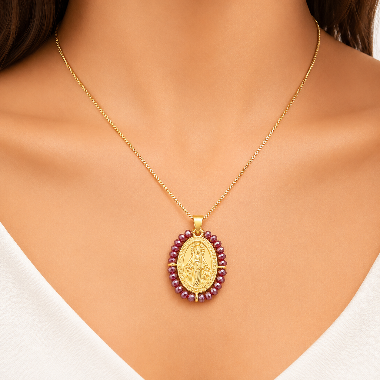 Collar de FE | Medalla de la virgen