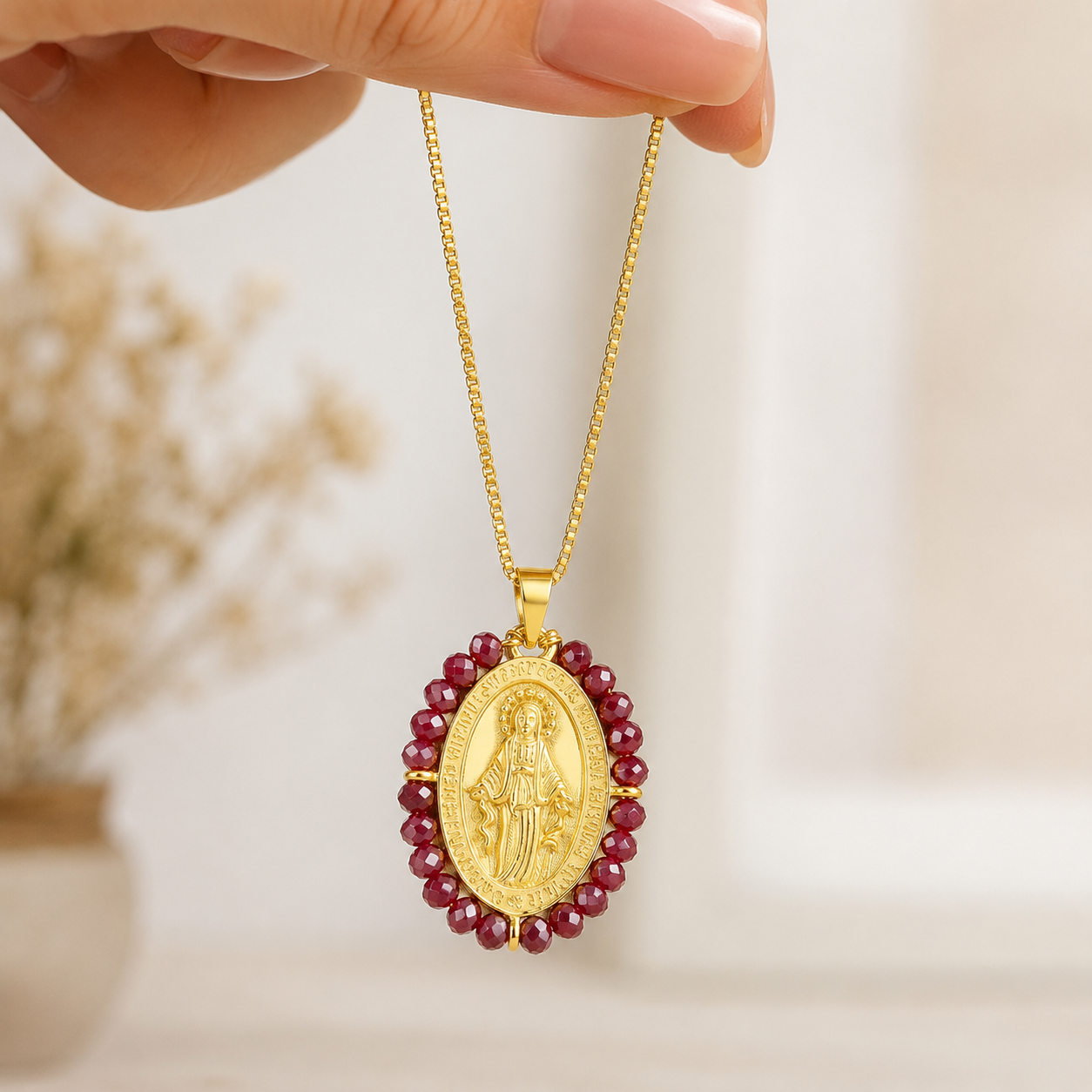 Collar de FE | Medalla de la virgen